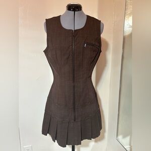 GUESS Authentic Plaid Zip-Front Mini Dress - Size 13 (Vintage Hong Kong)